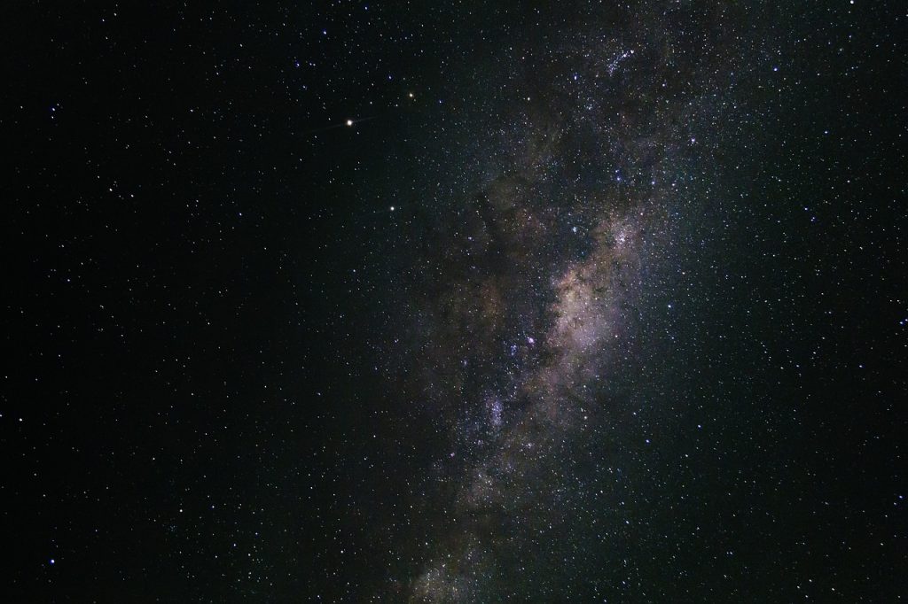 The Milky Way in the night sky.