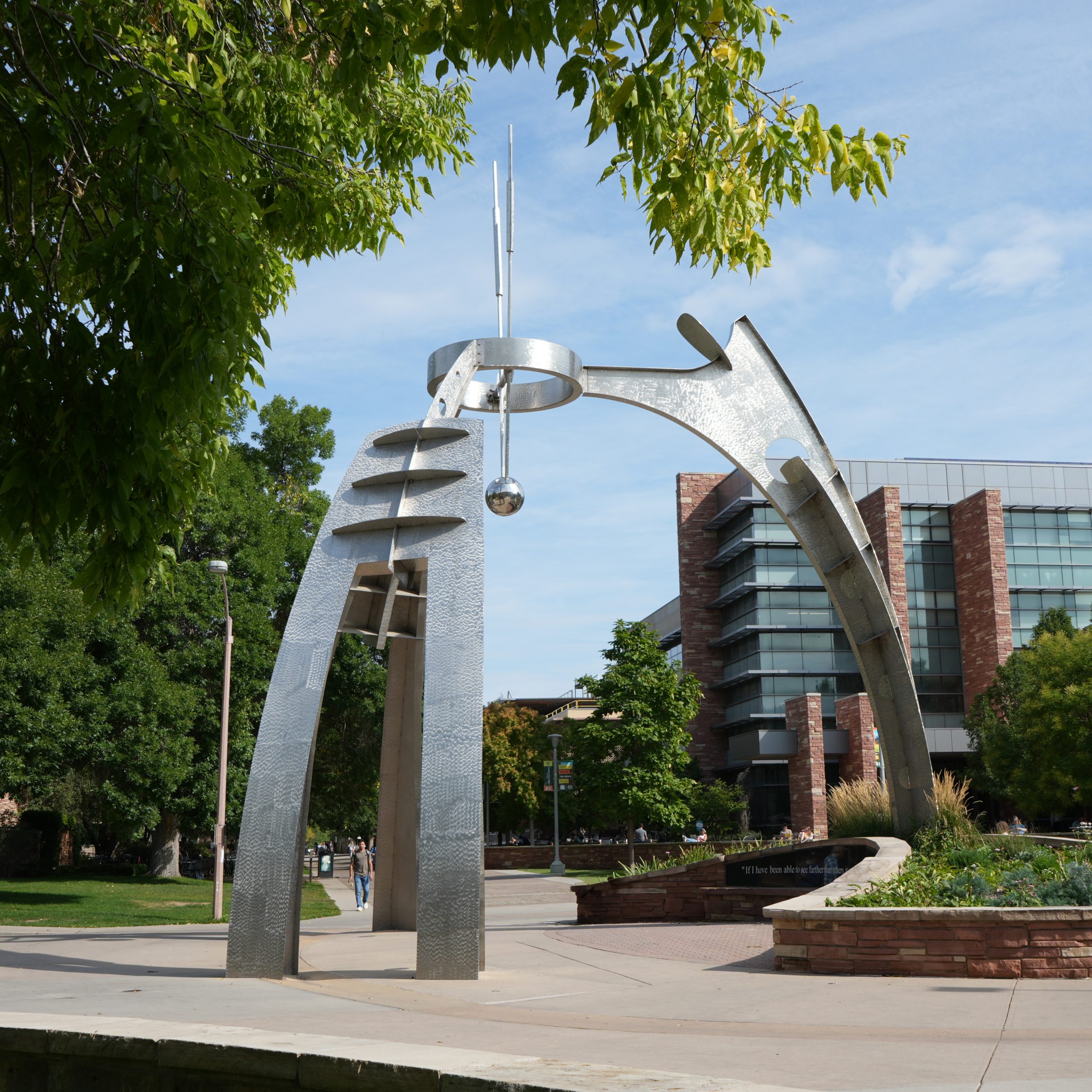 The Newton Statue on the Colorado State University campus. 